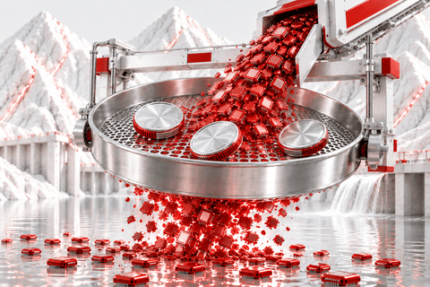 AI chips being filtered in a conceptual visual about AI investing.