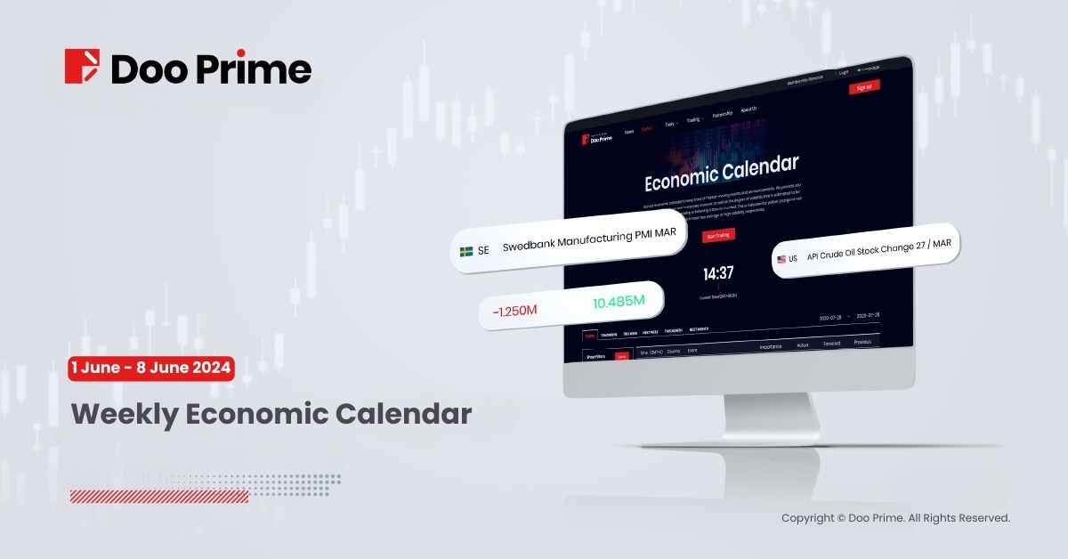 Weekly Economic Calendar from 1st June 2024 to 8th June 2024